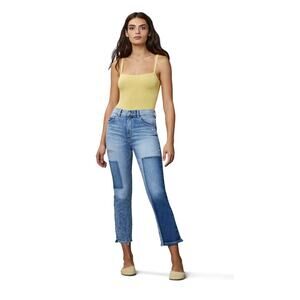 DL1961 Straight Light Patchwork High Rise Vintage Ankle Jean Size 23